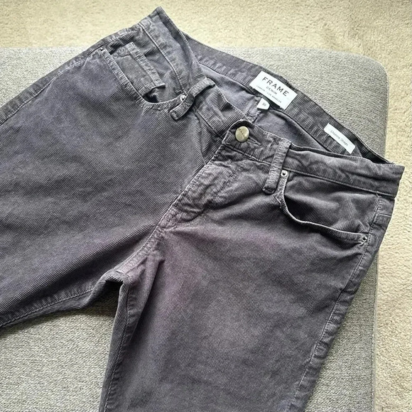 FRAME DENIM Men’s L’Homme Corduroy Slim Savile Grey Jeans Size 30 - Picture 6 of 7